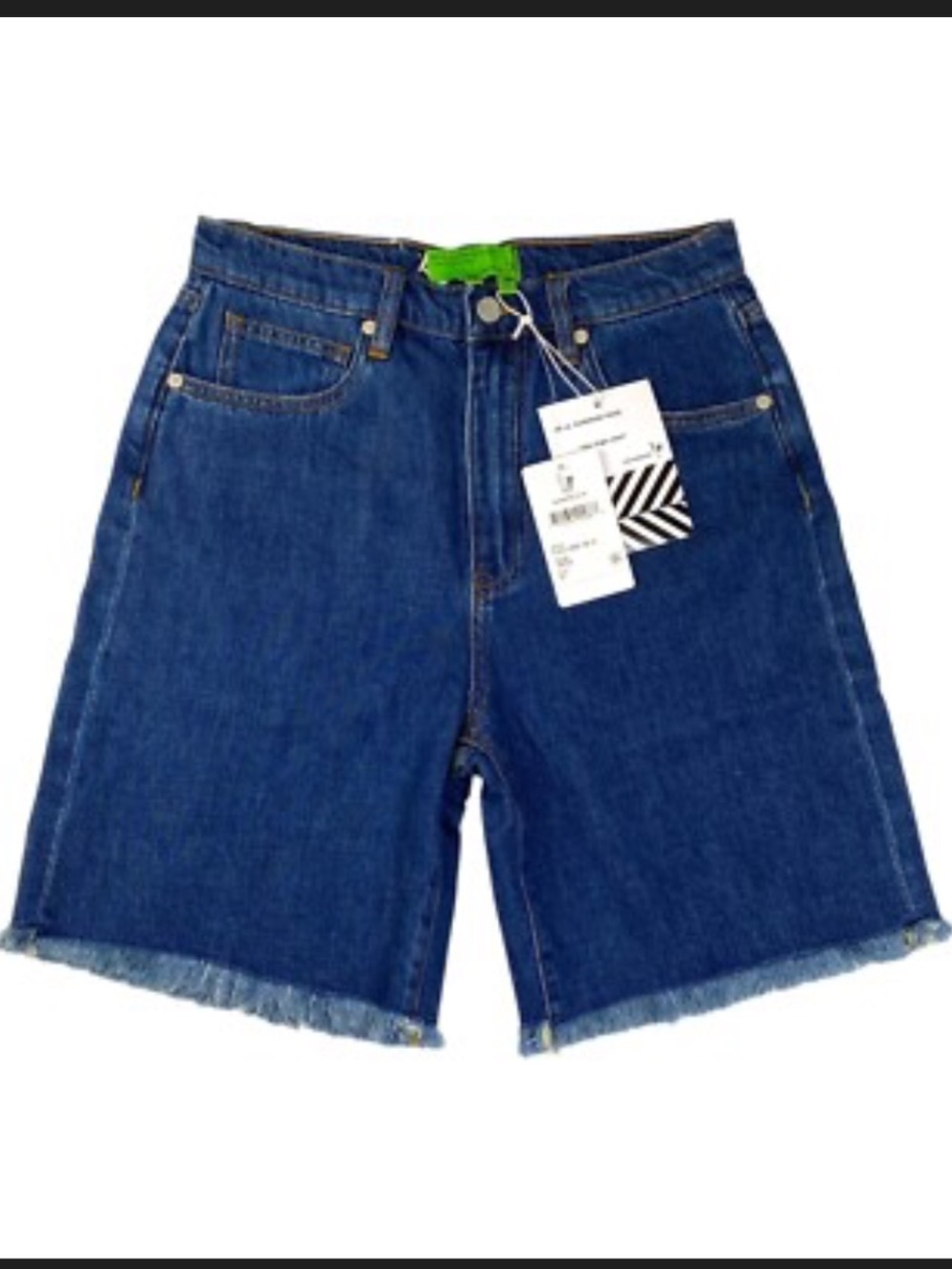 Free People Indigo Blue Denim Bermuda Shorts